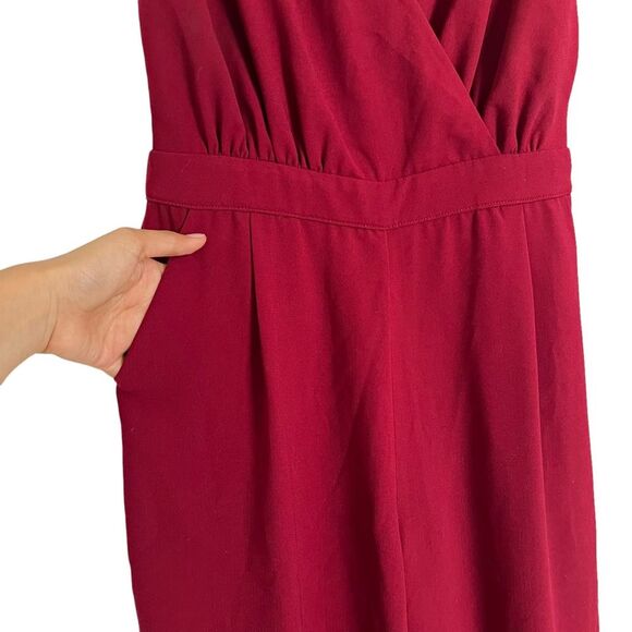 NWT Lulus Kiska Burgundy Lace Wide Leg Jumpsuit S - Picture 3 of 12